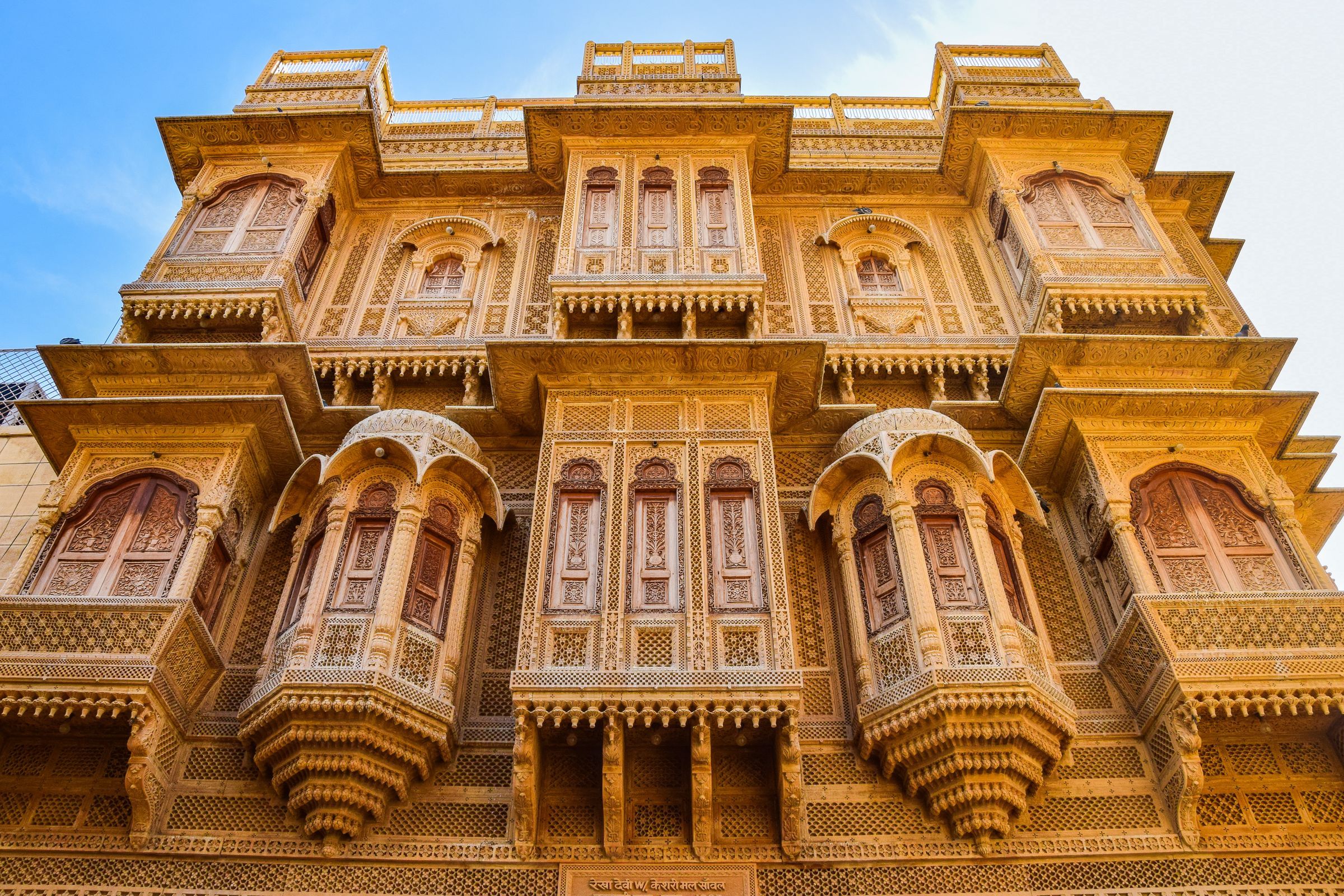 Sandstone jharokha facade, Rajasthan heritage architecture